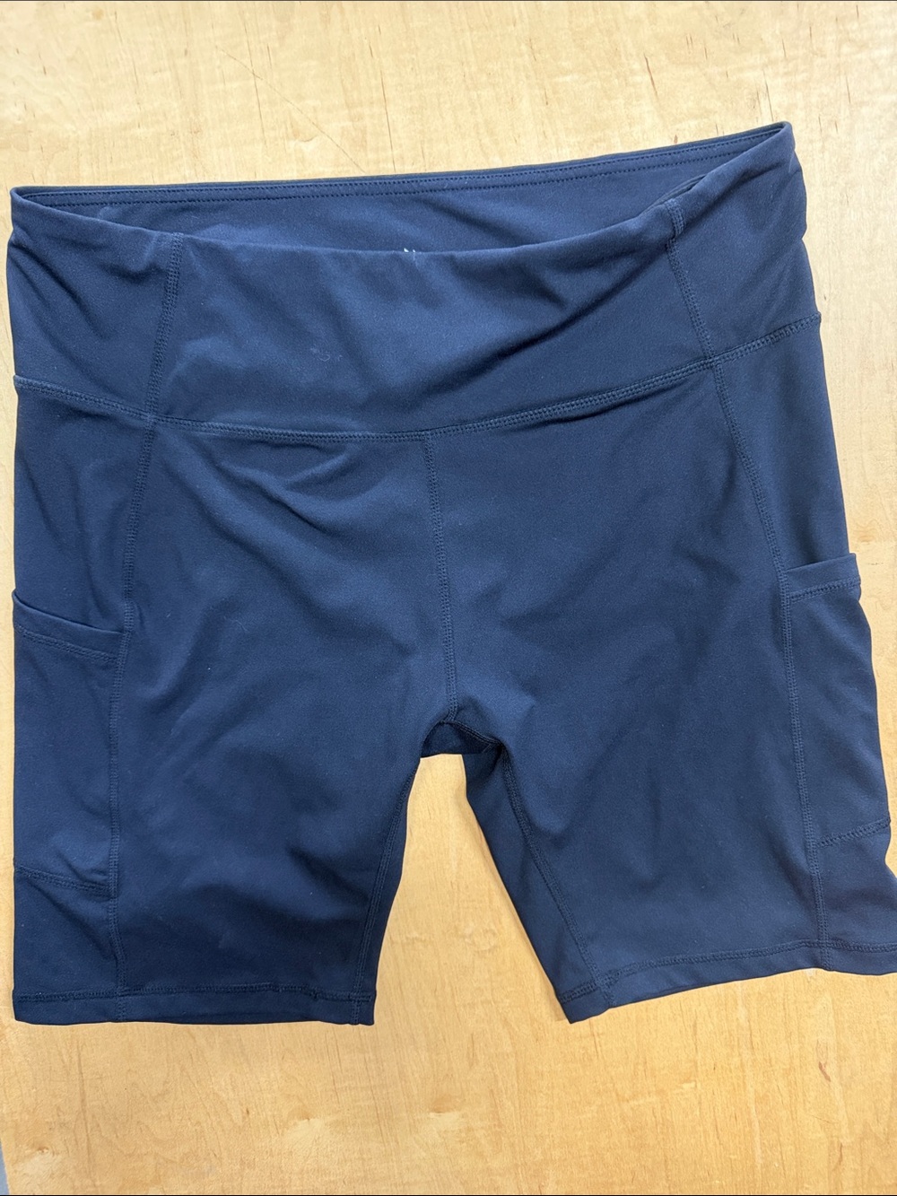 Baleaf Black High-Rise Biker Shorts with Side Pockets